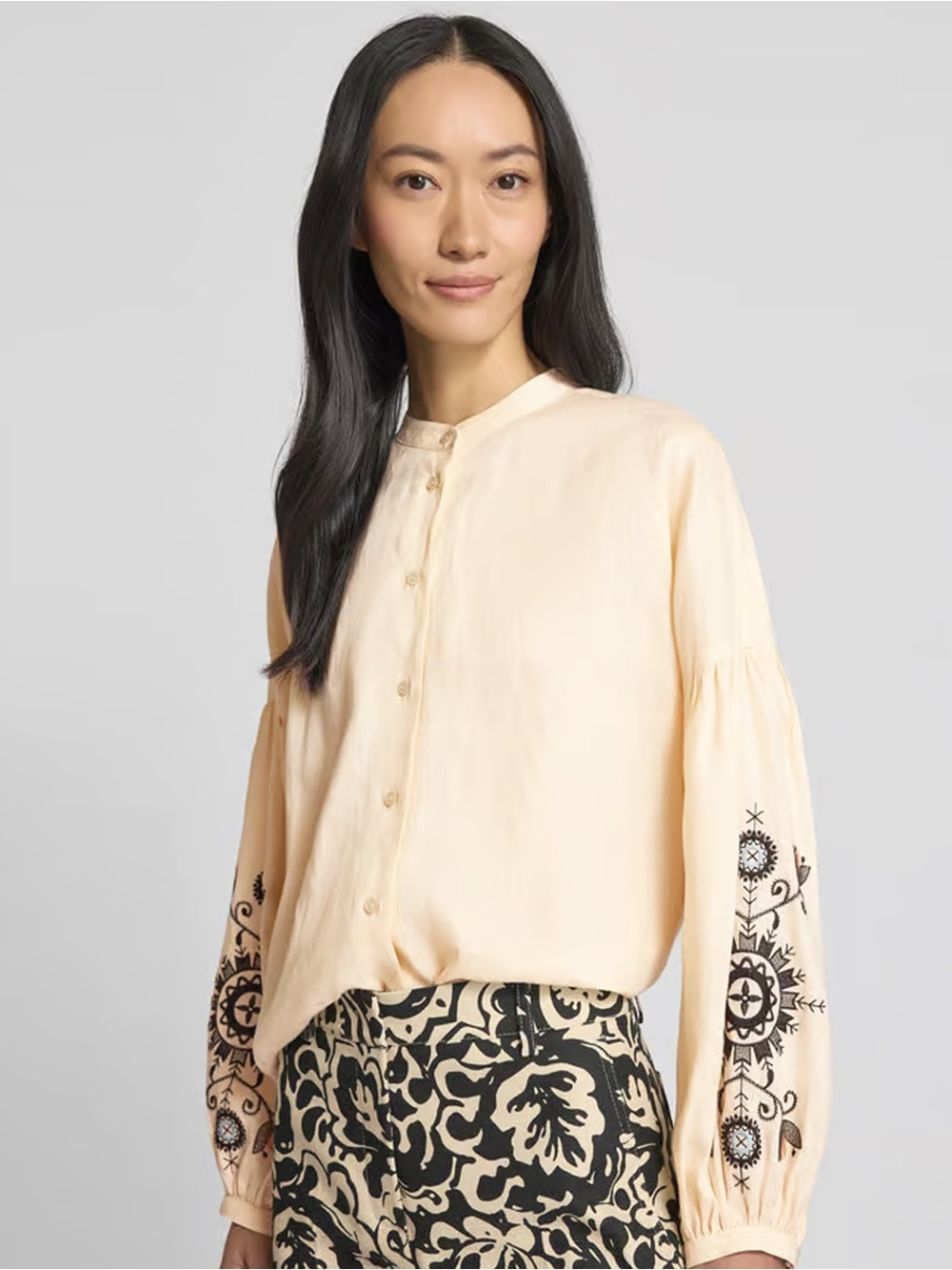 Weekend Max Mara - Ilex Linen Embroidered Shirt - Ecru